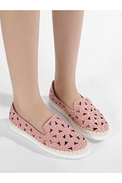 Sneak-a-Peek By Styli Pink Floral Cut-Out Espadrilles