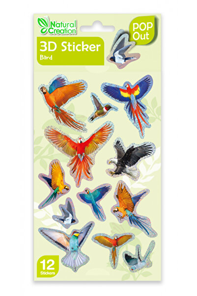 Natural Creations Abtibilduri 3D - Pasari, colectia Creatii Naturale