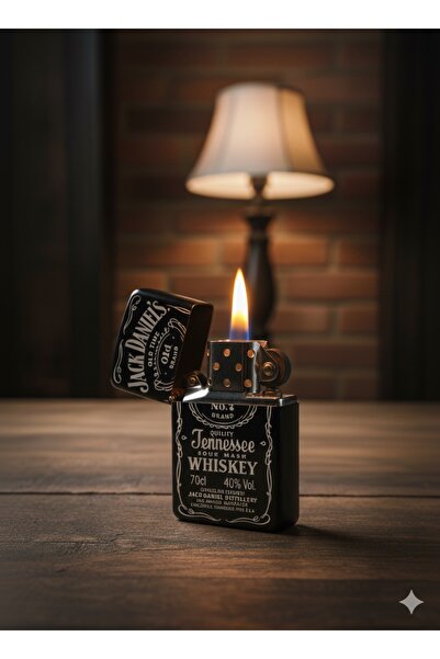 3D Baskı flx Lazer Kazıma Kişiye Özel Siyah Metal Çakmak Özel Tasarım - Hediyelik Çakmak