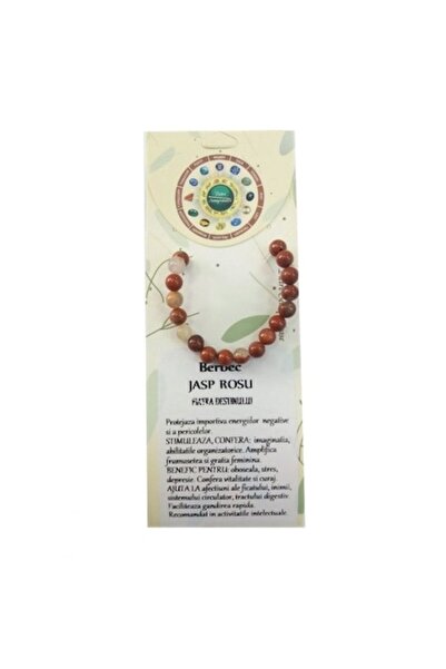 Cadouridiversity - Brățară din piatră semiprețioasă cu jasp roșu, Berbec, BR-01