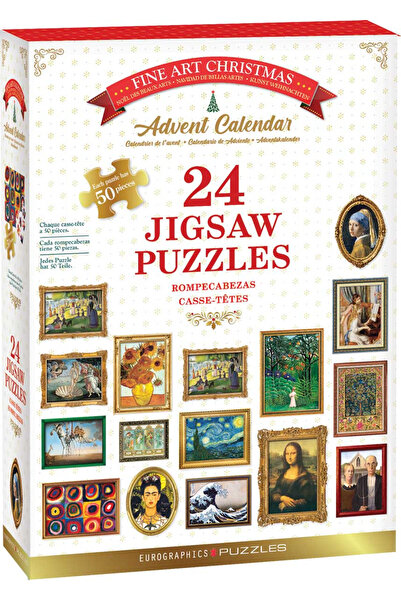 Eurographics Famous Paintings Advent Calendar, 24 puzzles, 50 pieces