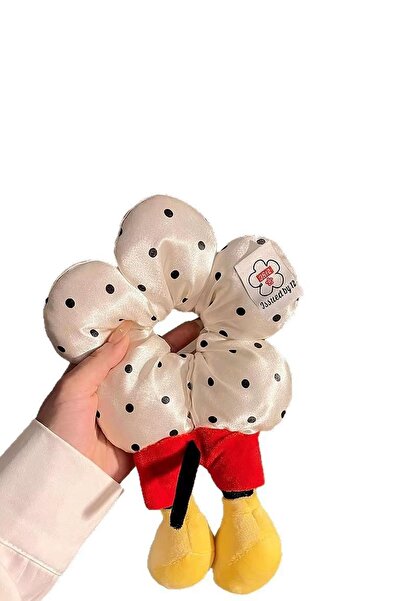 New Obsessions Miki Mouse Detailed New Trend Fluffy Plush Donut Hair Tie Clip