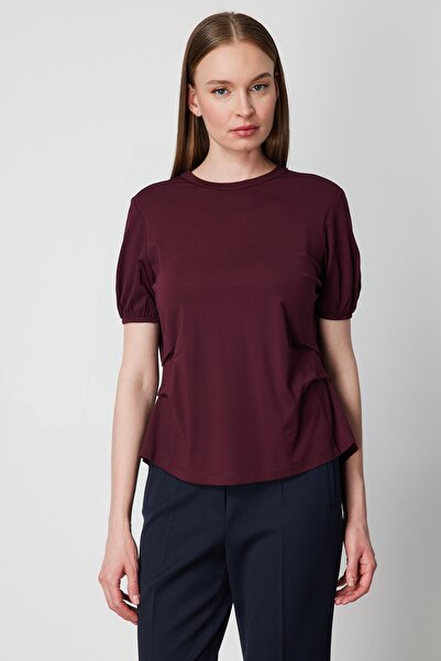 ON Yanları Büzgülü Sırt Dekolteli Bluz