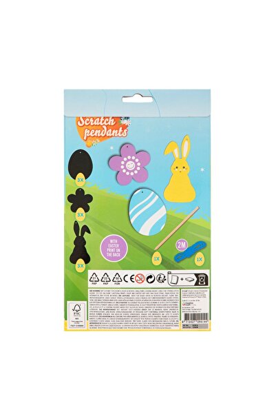 Gift Design Set of 9 Easter string scraper pendants