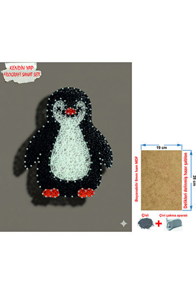 Tiydem Мистецтво плетіння мотузок Розвиток уваги Ручна майстерність Дитяча освіта за методом Монтессорі Готовий набір для філографії Пінгвін