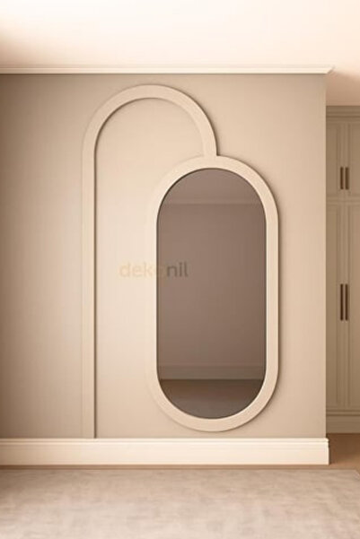 Dekonil Seren Dekoratif MDF Oval Duvar Paneli Seti - Bohem Duvar Çıtası 140*248 cm