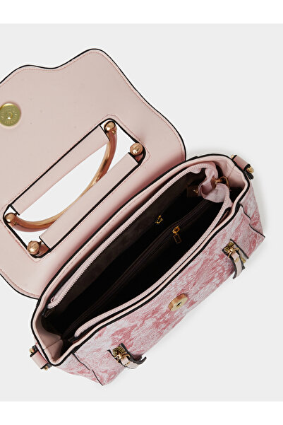 Take Two By Styli Floral Pattern Handbag with Flap Charm