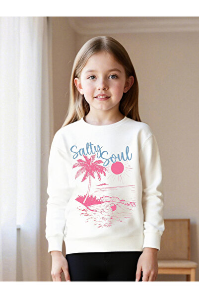 Take Two By Styli Girls Graphic Sweatshirt and Leggings Set