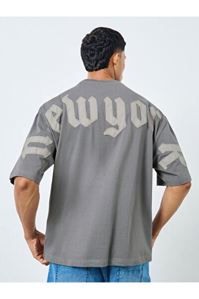 Styli Men Monochrome Boxy Fit Cotton T-Shirt