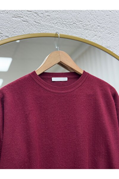 BENAHOLL Ferelle Short in the Front, Long in the Back, Soft Long Tunic-Zi̇6242 Burgundy