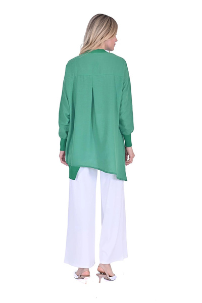Invee Asymmetrical Cut Tunic Green 6122