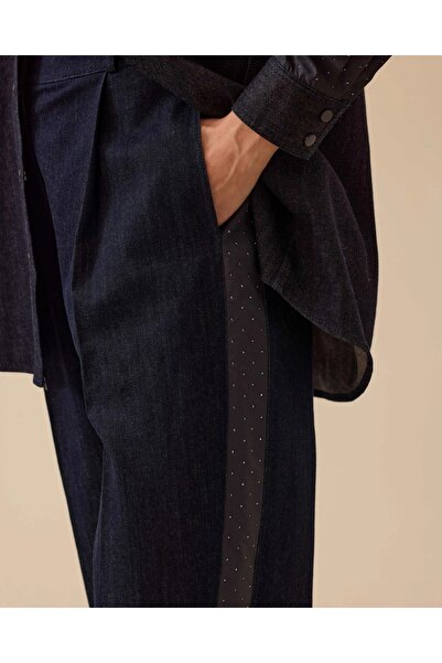 SEÇİL ΝΕΟ ΓΥΝΑΙΚΕΙΟ τζιν παντελόνι με λεπτομέρεια πλισέ μέχρι τον αστράγαλο 10002512211002