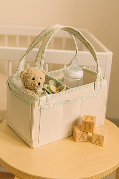 YUNUSOĞLU HOME Mother Baby Felt Care Bag Organizer Organizer Multi-Purpose for Newborn