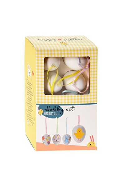 Gift Design Set de Paște Hobby - 8 ouă decorative cu autocolante și markere
