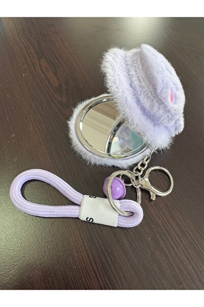 aysequlce tatlı Peluş tavşan Mini Cep Aynası – Anahtarlıklı Makyaj Aynası tav...
