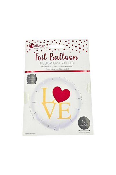 Gift Design Foil balloon, for Valentine's Day, Love model, round shape, 45.7 cm