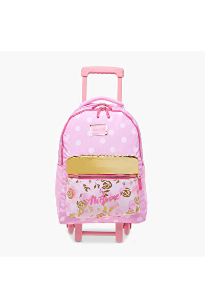 Juniors حقيبة عربة مطبوع للبنات من عمر 8 إلى 13 سنة مع حزام قابل للتعديل