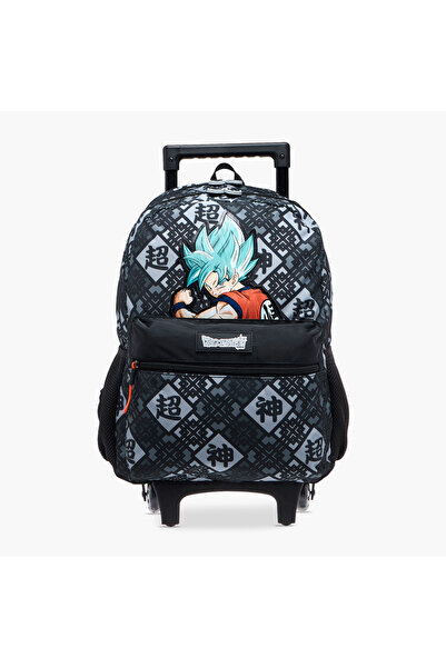 SPACETOON حقيبة ظهر بعجلات مطبوعة برسومات دراغون بول زد مع مقبض قابل للسحب - ...