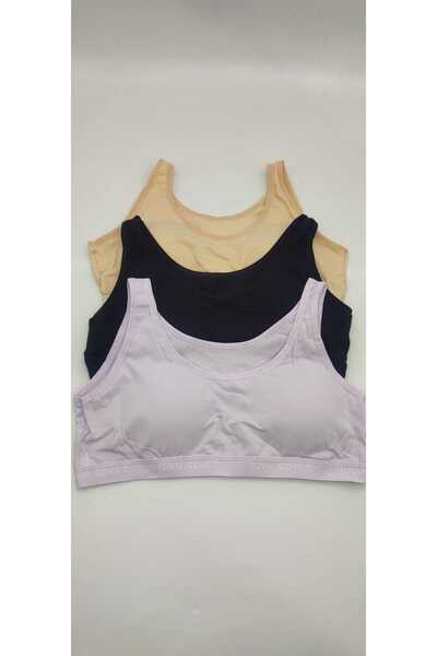 BEYAZTOPTAN Girl's 3-Piece Thick Strap Padded Bustier