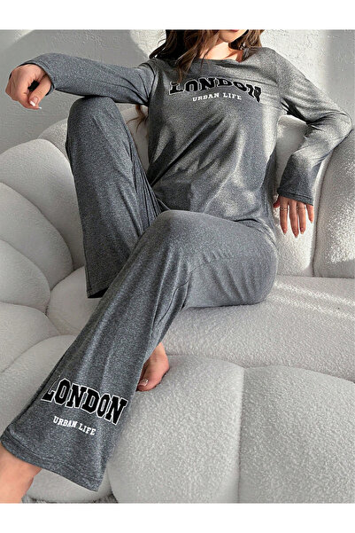 Take Two By Styli Slogan Text Print T-Shirt and Pyjama Set