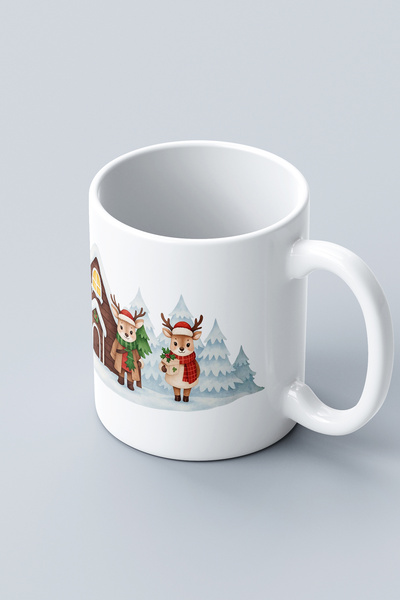 gavebutik Yılbaşı Özel Baskılı Kupa Bardak Makinede Yıkanabilir