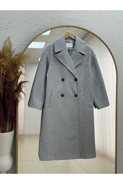 BENAHOLL معطف باتيا بأربعة أزرار-KT0190 رمادي