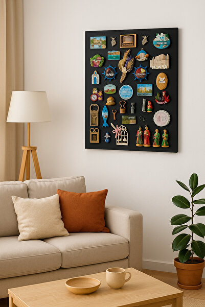 KILINÇARSLAN MÜHENDİSLİK Dekoratif Hatıra Magnet Panosu | Manyetik Metal Pano |