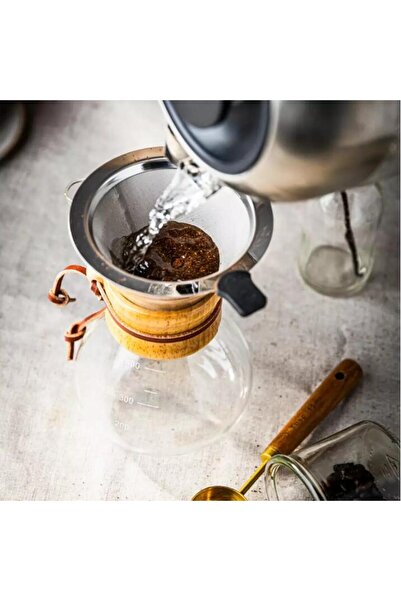 Kinghoff Glass coffee container, 10 filters, capacity 400 ml,