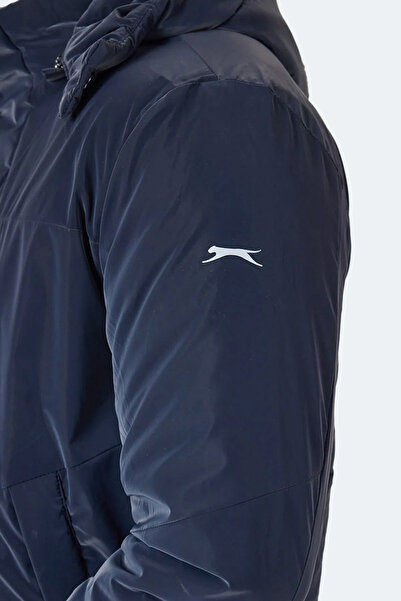Slazenger Grim Men's Removable Hooded Navy Blue Coat & Jacket