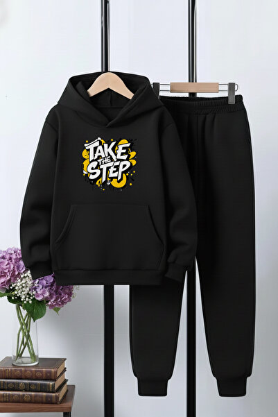 FYK KİDS 3 İplik Ş cu căptușeală din fleece Winter Take The Step B cu imprime...