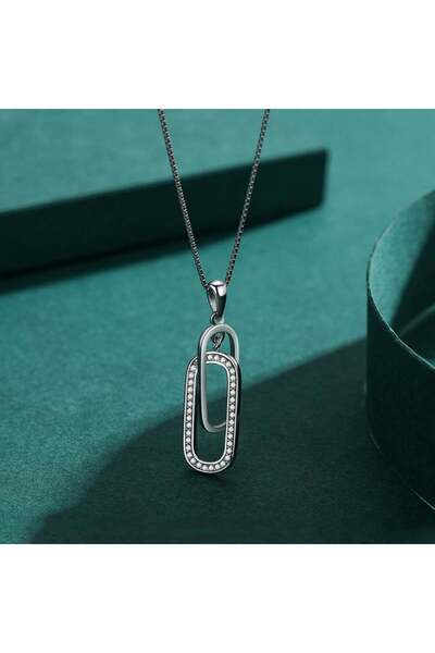 delis Lantisor argint 925, JW1830, model interconectat, placat cu rodiu