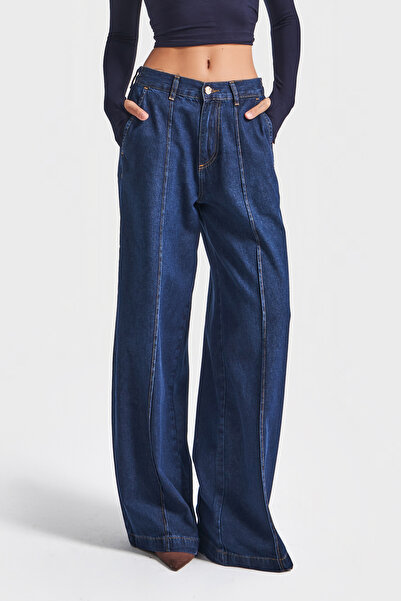 its basic Жіночі джинси кольору індиго 2w5-7 Супер Палаццо Фит з м'якої тканини денім