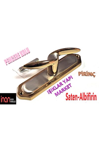 ece life Pencere Kolu -Mandal Sapı -Pirinç -Saten-Albifirin (Pk.İçi/Ad.: 1Adet) -İNAN