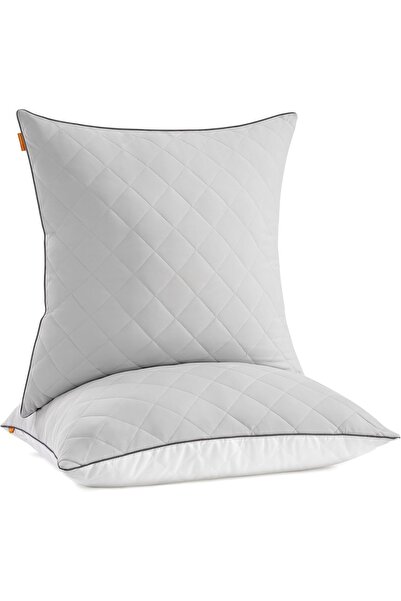 Talis Set of 2 reversible summer winter cushions Songmics Grey 80x80x18 cm 100% Polyester