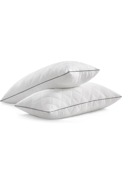Talis Set of 2 reversible summer winter pillows Songmics White 80x40x10 cm 100% Polyester