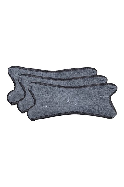 NEXTLY Universal Microfiber Mop Pads, Reusable & Washable, 3 Pack, Gray