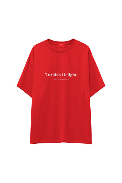 The Lucid Lab Turkish Delight Oversize Tişört - Kırmızı