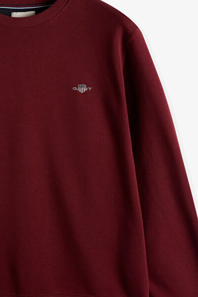 Gant Men's Claret Red Regular Fit Crew Neck Sweatshirt
