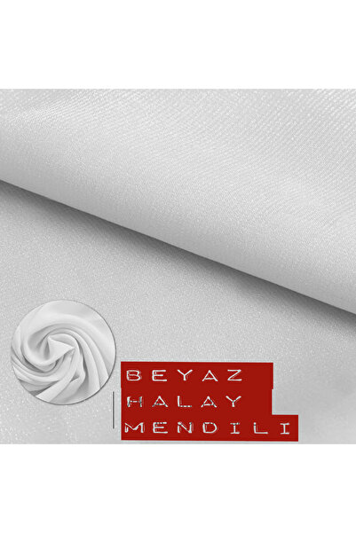 daxcil 10 Pieces of Halay Handkerchief, 50X70 Cm., White, Stitched Edges.