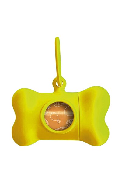 UNITED PETS Dispenser de pungi pentru animale de companie Bon Ton Neon Dog Yellow (8 x 4,2 x 5 cm)