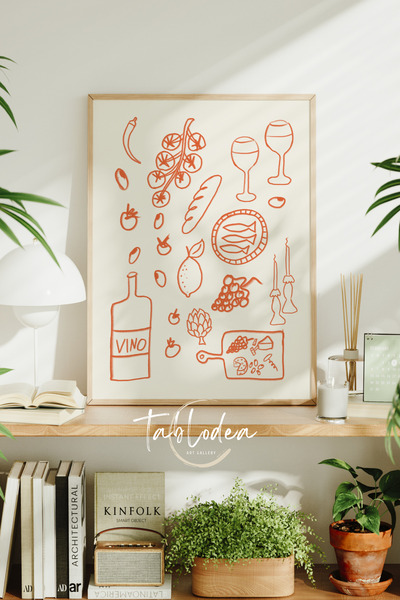 tablodea Decor minimalist în stil Pinterest pentru bucătărie, poster pentru b...