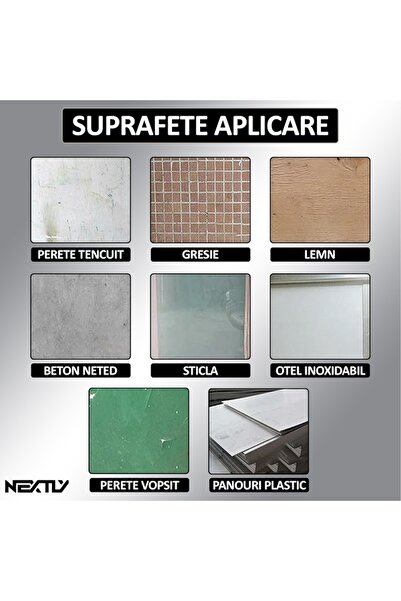 NEXTLY Panouri de perete impermeabile autoadezive 3D, pachet de 10, design modern, alb-argintiu, 70x70 cm