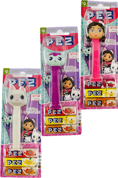 Pez Gabby Dollhouse Şeker Adam Oyuncak Şekerleme 3 oyuncak 9 yedek şeker avantaj