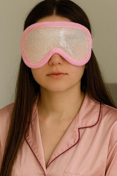 TAKIŞTIR Pink Color Cold Compress Gel Cold Hot Compress Gel for Reducing Dark Circles under Eyes