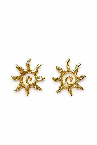 uğurlu dükkan Mini Gold Sun Earrings