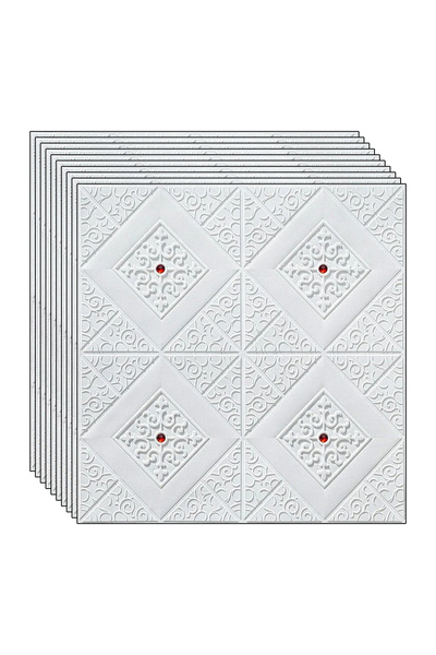 NEXTLY Panouri de perete impermeabile autoadezive 3D, pachet de 40, 70x70 cm ...