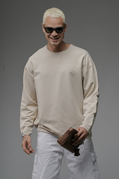 Butik Trend Biz Pis Yaka Oversize Düz Sweatshirt