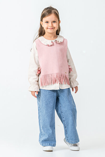 kinderos Girl's 3-Piece Set with Rabbit Embroidery on the Collar - 26K 4473