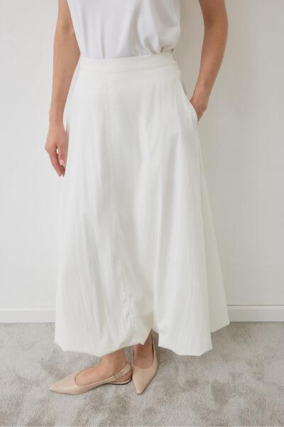 TERZİ DÜKKANI Bella Balon Skirt Ecru