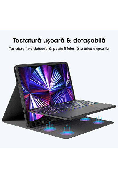 Casey Studios Backlit Keyboard Case with TouchPad iPad Pro/Air 3/iPad 10.2", Bluetooth, Adjustable Angles
